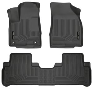Toyota Highlander Floor Liners - Front + Rear - Husky Liners - WeatherBeater - Black - `14-`27 Toyota Highlander Floor Liners - Front + Rear - Husky Liners - WeatherBeater - Black - `14-`27